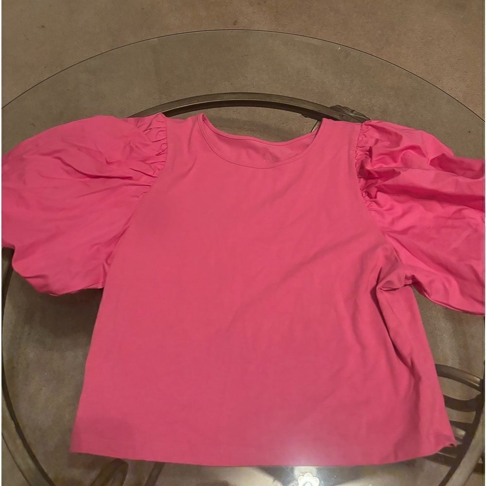 A New Day pink bubble sleeve top